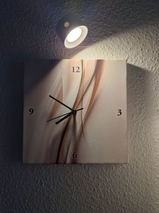 ARTland Wanduhr auf Alu Quarzuhr - schwarzer Zeiger Welle Größe: 30x30 cm Kunden-Foto 1