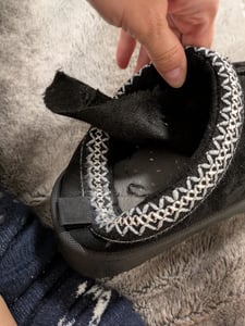 VAN HILL Damen Pantoffeln Kristin - Bequeme Hausschuhe mit Plateau und Warmfutter Kunden-Foto 1