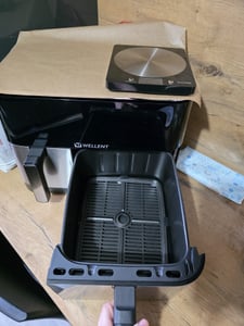 WELLENT XXL Heißluftfritteuse 11L Dual Zone, Airfryer 2600W mit 2 Körben, 10 Programme,LED Touch – 80-200°C – Spülmaschinenfest – Ohne PFAS Kunden-Foto 9