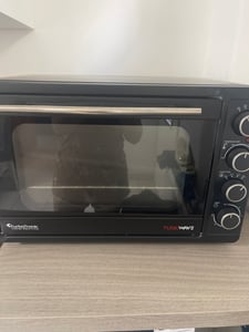 TurboTronic Minibackofen – EV45 – 38-L-Tischbackofen mit Umluft, Ober-/Unterhitze, Drehspieß, 2000 W, Innenbeleuchtung, Edelstahl, 2 Backbleche und Gitterrost Kunden-Foto 5