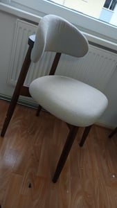 COLAMY, sada 2 kuchyňských a jídelních židlí, elegantní a robustní, skandinávský minimalistický design, béžová Fotografie od zákazníka č. 1