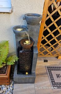 Springbrunnen BK845 mit LED Beleuchtung Gartenbrunnen mit Dekorationsbecken Zimmerbrunnen Kunden-Foto 1