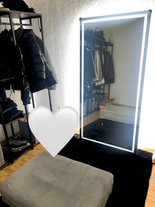 AICA LED Badspiegel 100x80cm Palmer-Serie 3 Lichtfarbe 3000K-6000K Dimmbar Wandspiegel mit Touch/Wandschalter Beschlagfrei Auto-Abschaltung IP44 Kunden-Foto 1