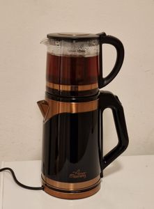 Any Morning Teebereiter 1,8L, Edelstahl, Schnellkochfunktion, 1500 W, 2L Wasserkocher + 1L Teekanne, Sicherer Scharnierdeckel, 220-240 V Kunden-Foto 1