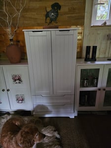 BEALIFE Küchenschrank mit 2 Schubladen & 2 Türen | Freistehend 60x40x120 cm aus MDF mit Kippsicherung | Für Küche & Essbereich | AP28 Weiß Kunden-Foto 1