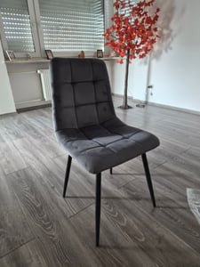 DEULINE Esszimmerstühle Essstühle Samtbezug Polsterstuhl Stühle Esszimmer Stuhl Milano 4er-Set HELLGRAU 521255 Kunden-Foto 35