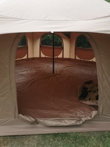 VEVOR Glockenzelt 3 x 2 m Jurten Zelt TC-Baumwolle und robusten Eisenstangen mit einer PVC-Bodenplane Campingzelt 4 Personen Familienzelt 8 Fenster Gruppenzelt für Outdoor-Abenteuer Kunden-Foto 2