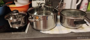 Edelstahltopf Universaltopf Kochtopf Edelstahl 1,5L mit Glasdeckel Kunden-Foto 2