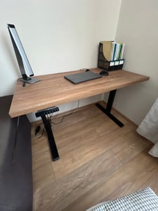 FlexiSpot E1 Pro Bureau réglable en hauteur, double moteur, capacité de charge de 120 kg, 4 mémoires de réglage, protection anti-collision, piètement électrique (noir) Photo du client 2