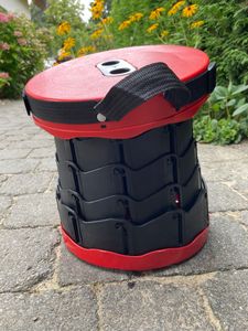 confezione da 2 sgabelli pieghevoli portatili, leggeri ma robusti, con una capacità di carico di 150 kg, sgabello retrattile in plastica, sedia da campeggio - F2OLDYSEAT Foto del cliente 16