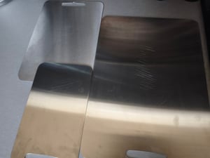 AIORBER 3er Set Titan Schneidebrett beidseitig, Doppelseitig Edelstahl Schneidebretter, mit integriertem Aufhängeloch, für Fleisch & Gemüse Kunden-Foto 1