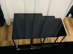 3 pz. Set Tavolino | Tavolino semplice | Divano in metallo e MDF | Tavolino - Glisal Foto del cliente 1