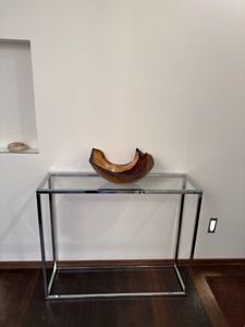 Konsolentisch MODERN GLASS CHROM 100 cm Chrom / Glastischplatte Kunden-Foto 1