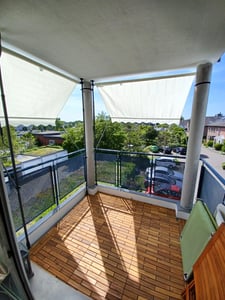 tectake® Klemmmarkise mit Handkurbel einfache Montage Kunden-Foto 7