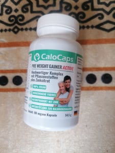 CaloCaps PRE WEIGHT GAINER Appetitanreger Kapseln zur Förderung der Gewichtszunahme | vegan & hochdosiert Kunden-Foto 1
