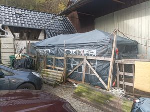FCH Pavillons & Partyzelte 3x6m, Festzelt Faltpavillon Gartenzelt für Garten Terrasse Feier Party, Wasserdicht & UV-Schutz mit 6 Seitenteilen,Grau Kunden-Foto 1