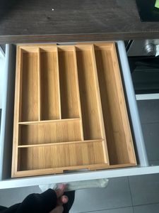 Budu Besteckkasten #38 (38 cm) aus Bambus - Ausziehbar - Schubladen Ordnungssystem für die Küche - Besteckeinsatz für Schubladen aus Bambus Kunden-Foto 1