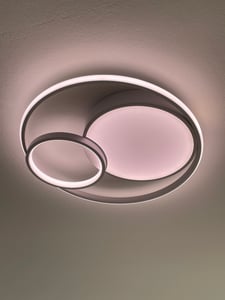 Moderne Deckenleuchte Rund Deckenlampe LED Acryl für Wohnzimmer Schlafzimmer Beleuchtung 32W Kunden-Foto 2