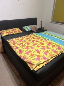 MR GROUP Boxspringbett mit Bettkasten PATRYCJA 160x200, dunkelgrau, H3, geflechtes Stoff, Polsterbett Matratze Topper Doppelbett Bett für Schlafzimmer Kunden-Foto 1