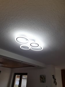 LZQ LED Deckenleuchte Dimmbar 2800K - 6500K, Lampe Wohnzimmer 60W 4200LM, Schlafzimmerlampe für Schlafzimmer, Küchen,Flure,Balkone,Haustüren,Kinderzimmer, Moderne LED Deckenleuchte Kunden-Foto 1