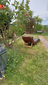Merxx Gartenliege "Honopu" - Akazienholz, inkl. Auflage grau Kunden-Foto 3