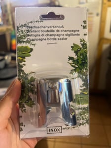 2er Flaschenverschluss für Sekt, Champagner & Wein Schwarz Kunden-Foto 1