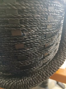 Kobolo Nähkästchen Nähkorb Nähkörbchen Nähkasten - mit Punkten und Streifen - 28x18x16 cm - Weben Stricken Häkeln Box Aufbewahrung Handarbeitskorb Kunden-Foto 4