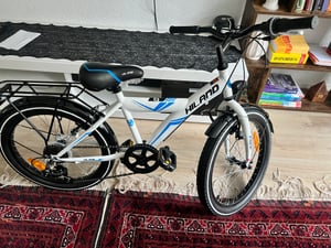 HILAND Rocket 20 Zoll Kinderfahrrad Mountainbike Kinder MTB für Jungen und Mädchen mit Shimano 6 Gang Schaltung Licht Gepäckträger, Weiß Kunden-Foto 2
