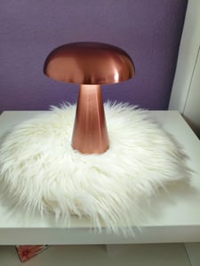 LED-Pilzlampe, tragbare Metall-Schreibtischlampe,USB-Aufladung Nachttischlampe, dreifarbiges Touch-Kabellos Dimmen, Augenschutz-Nachtlicht, Schwarz Kunden-Foto 1