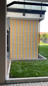 vidaXL Buitenrolgordijn, geel en wit, 200x270 cm, stof en staal Klantenfoto 3