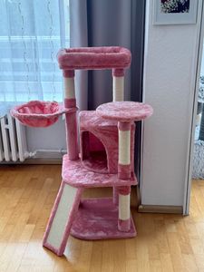 Yaheetech Kratzbaum Kleine Katzenbaum Katzenkratzbaum mit Katzenhöhle Kratzbrett Stabil Katzenhaus für Katzen, Dunkelgrau Kunden-Foto 6