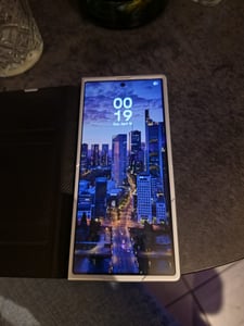 Pour Samsung Galaxy Z Fold7 5G GKK Housse à rabat intégrée avec porte-stylo en carbone Photo du client 3