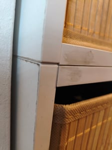Dekorativní stojací police, bílá, tříúrovňová, výška 100,5 cm Fotografie od zákazníka č. 5