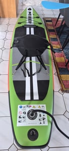 Stand up Paddling Board Aufblasbare, Kajak Sitz,330x76x15cm, Tragkraft bis 150Kg, Verstellbares Doppel-Paddel,Blaues Camouflage Kunden-Foto 3
