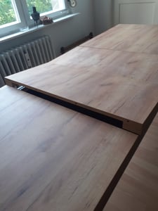 Ausziehbarer Esstisch Leonardo aus Massivholz Eiche Craft – Design Esstisch 100x200 ausziehbar auf 300 cm – Moderner Tisch für Esszimmer & Küche Kunden-Foto 2