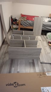 vidaXL Sideboard Grau Sonoma 91x29,5x65 cm Holzwerkstoff Kunden-Foto 2