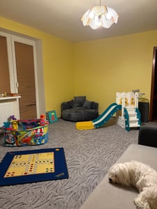 AIYAPLAY Kinderrutsche 5 in 1 Kleinkinderrutsche mit Basketballkorb Teleskop Kunden-Foto 1