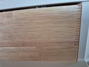 Puluomis Schminktisch mit LED Beleuchtung Spiegel, Kosmetiktisch Frisiertisch mit gepolstertem Hocker und 3 Schubladen, 3 Beleuchtungmodi, Holzfarbe Kunden-Foto 3