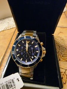 Emporio Armani AR11362, cronografo, quadrante blu, 43 mm Foto del cliente 4