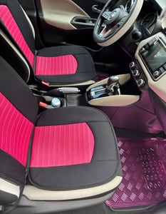 WOLTU Universal Auto Fußmatten 4-teilig Alu Chrom Optik schwarz Kunden-Foto 1