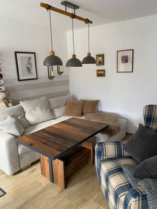 Couchtisch mit Funktionen Noah - Nachbildung Oldwood/Anthrazit - höhenverstellbar und ausziehbar -  Schubkasten, Ablagefach - Maß 110 - 150 x 70 cm Kunden-Foto 1