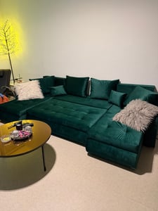 U-förmiges Ecksofa ETNA BIS mit Bettkasten und zusätzlichen Kissen in der Farbe  Aston 16 Kunden-Foto 1