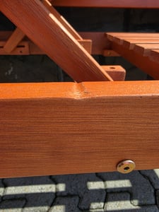 Casaria Panca da Giardino Tavolino Legno Eucalipto FSC®153x57x90cm Foto del cliente 2
