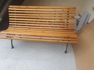 Linder Exclusiv Gartenbank Parkbank Gartenmöbel Holzbank MC4414 150x70x81 cm Kunden-Foto 4