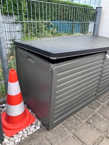 Gartenbox - Kissenbox - Auflagenbox - Truhe mit Deckel 190 L Aufbewahrungsbox Kunden-Foto 5
