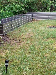 DELUKE® Hochbeet aus Cortenstahl ISAK | unten offen | Pflanzenbeet Gartenbeet Metall Blumenbeet Beet hoch Frühbeet für Garten Gemüsebeet, 100x40x45cm Kunden-Foto 3