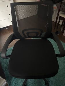 Yaheetech Bürostuhl Schreibtischstuhl ergonomischer Drehstuhl Chefsessel mit Mesh Netz Wippfunktion Dunkelgrau Kunden-Foto 1