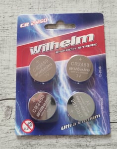 10 x CR2450 WILHELM Lithium Knopfzelle 3V 600mAh ø24x5,0mm Batterie DL2450 Kunden-Foto 1