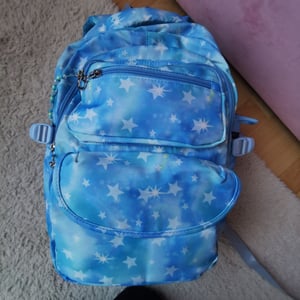 Mochila escolar para niñas, juego de 3 piezas con estuche para el almuerzo y estuche para lápices, mochila ligera y transpirable para adolescentes, color morado Foto del cliente 1