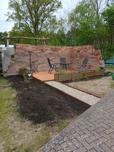 UNUS® Rasenkante 10 Meter Beeteinfassung Rostoptik Beetumrandung Mähkante Rost Kunden-Foto 3